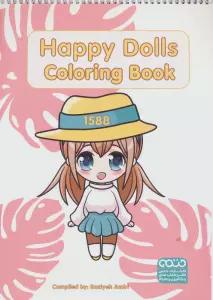 کتاب رنگ آمیزی HAAPPY DOLLS COLORING BOOK (کد 1588)،(سیمی)